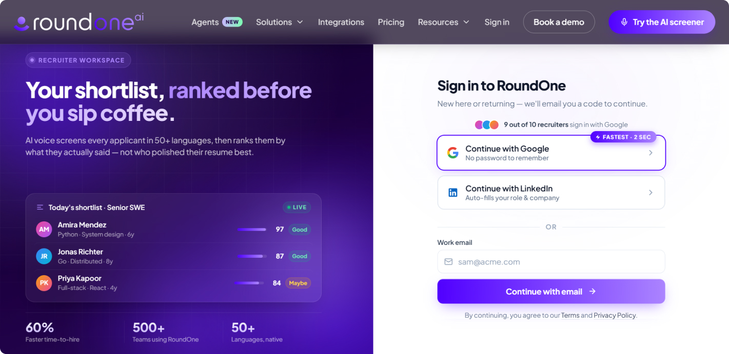 The candidate assessment start screen, listing what to prepare before beginning